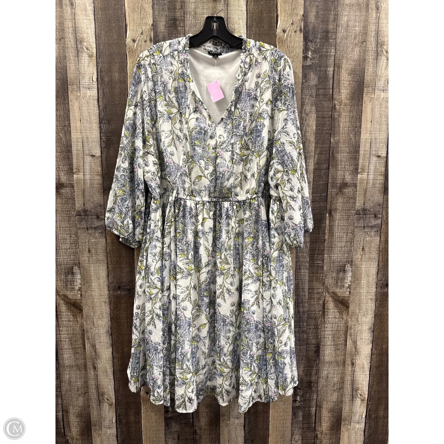 Dress Casual Midi By Torrid In Floral Print, Size: 2x