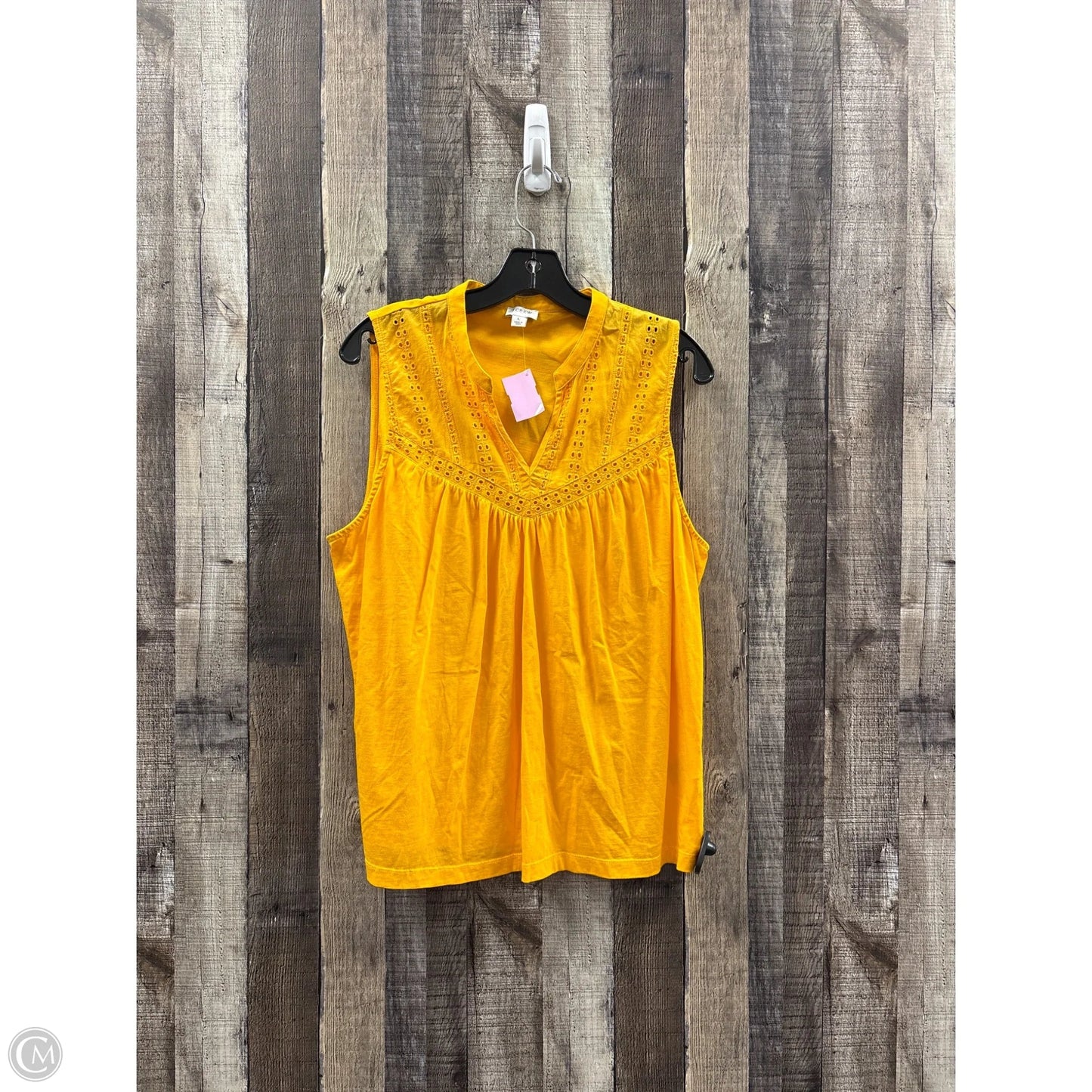 Top Sleeveless By J. Crew In Gold, Size: L