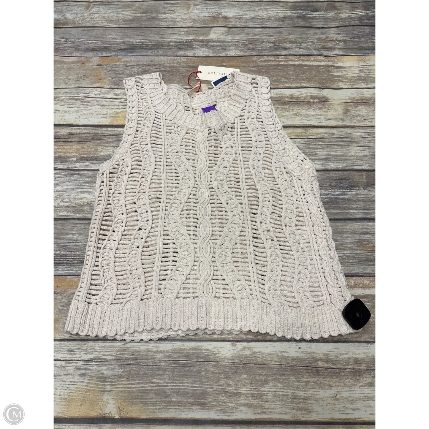 Sweater By Solitaire In Beige, Size: L