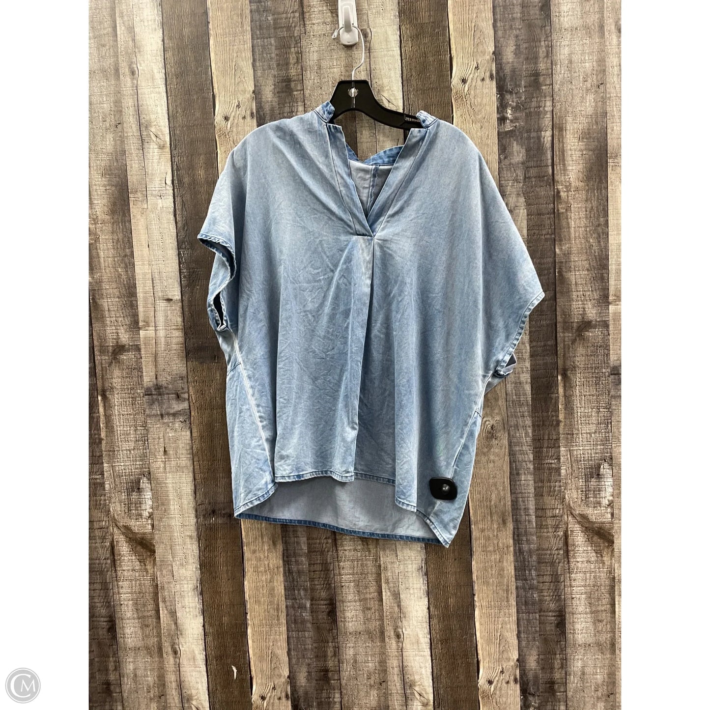 Top Short Sleeve By Cmf In Blue & Brown, Size: M