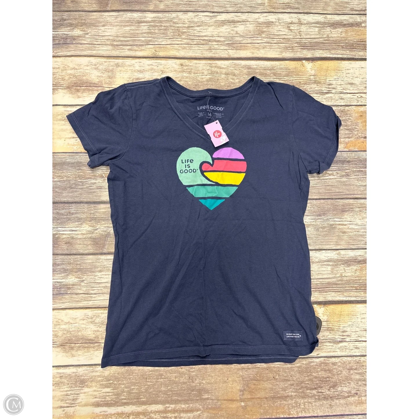 Top Short Sleeve Basic By Life Is Good In Blue, Size: M