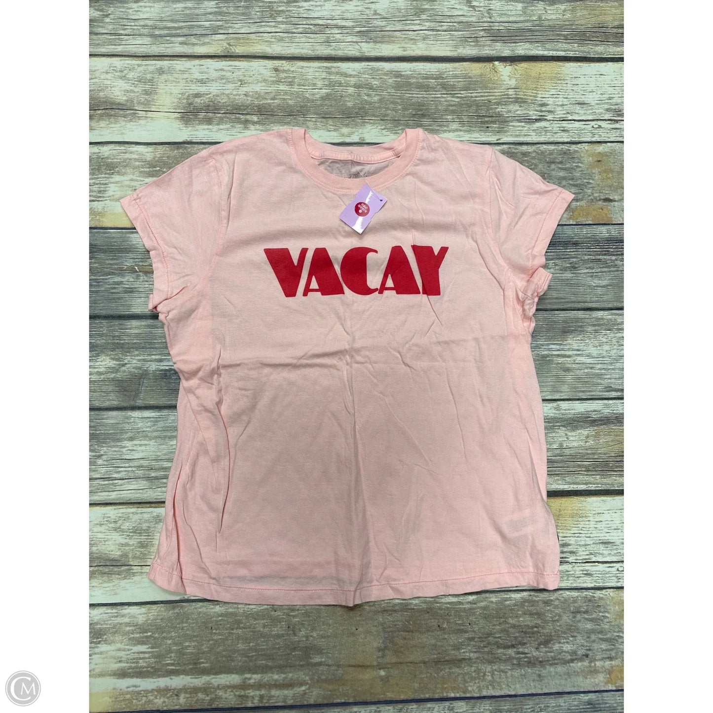 Top Short Sleeve Basic By Universal Thread In Coral, Size: M