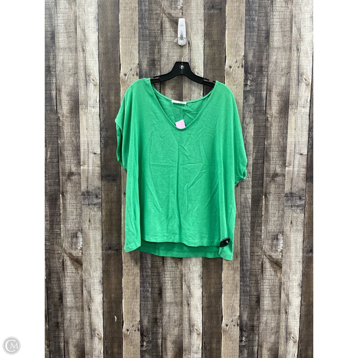 Top Short Sleeve By Ces Femme In Green, Size: Xl