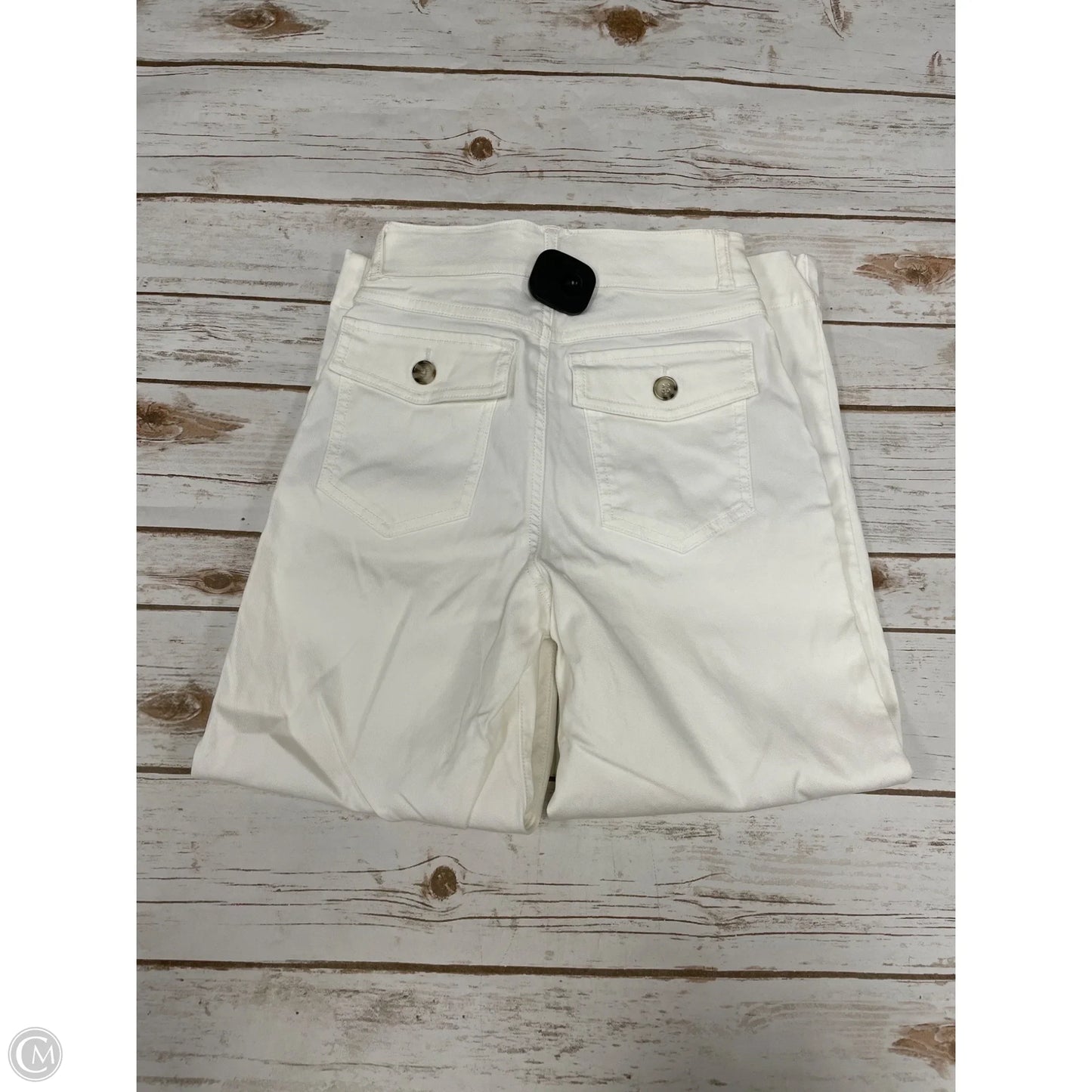 Jeans Wide Leg By Spanx In White Denim, Size: Xs