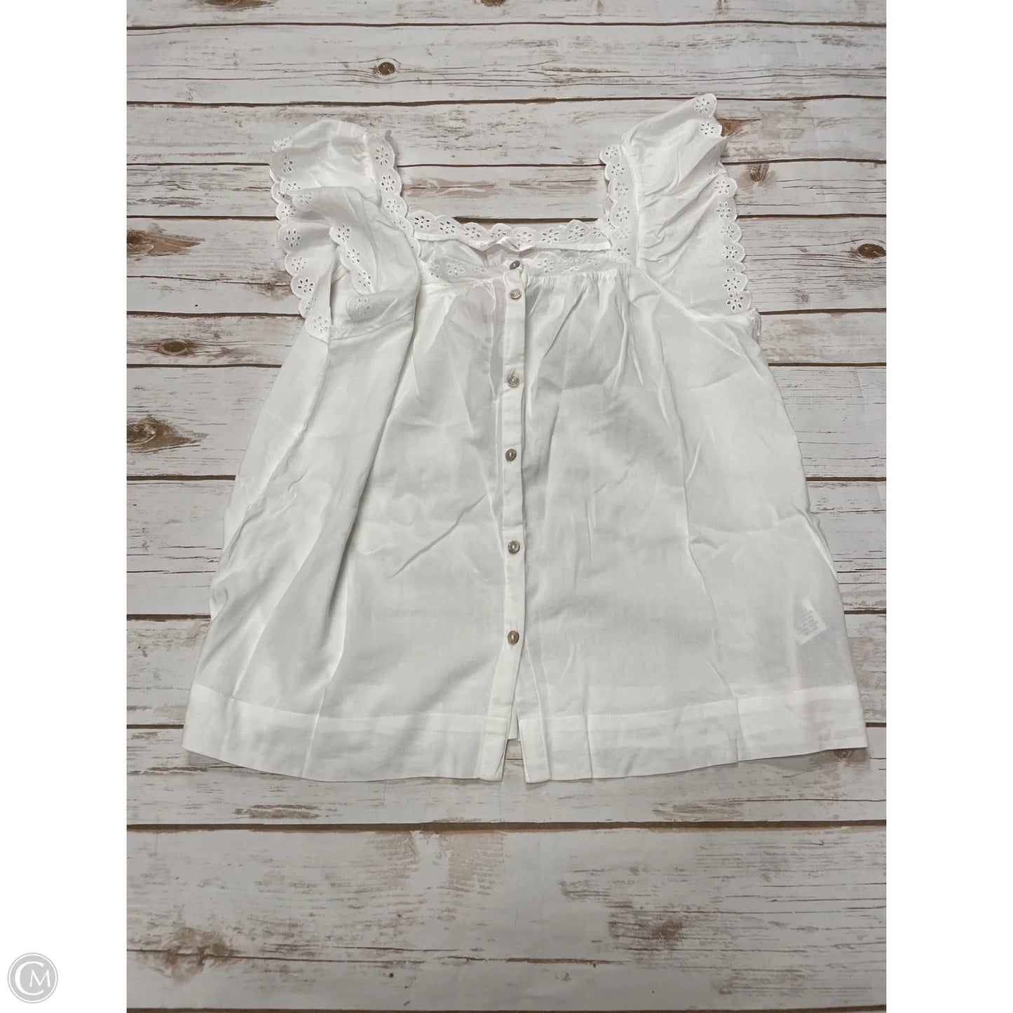 Top Sleeveless By Lc Lauren Conrad In White, Size: S