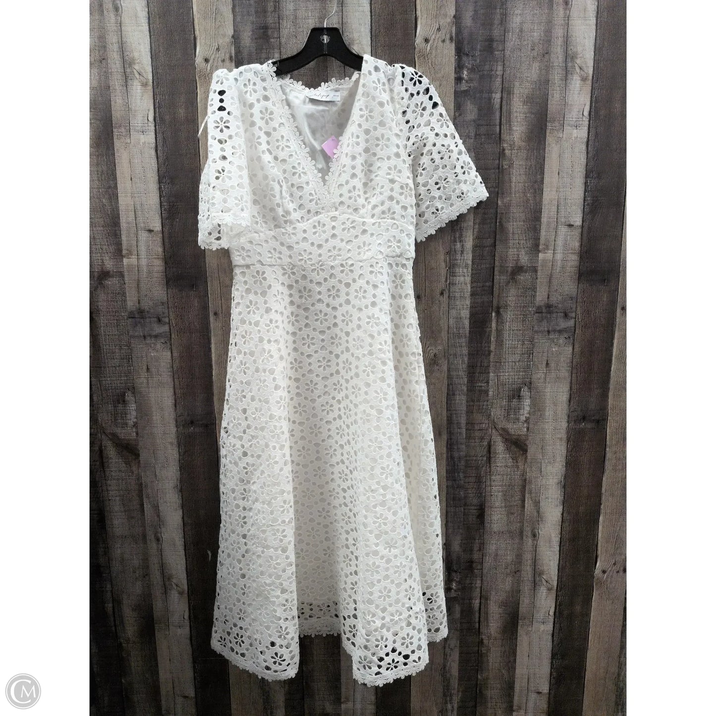 Dress Casual Midi By Petal & Pup In White, Size: M