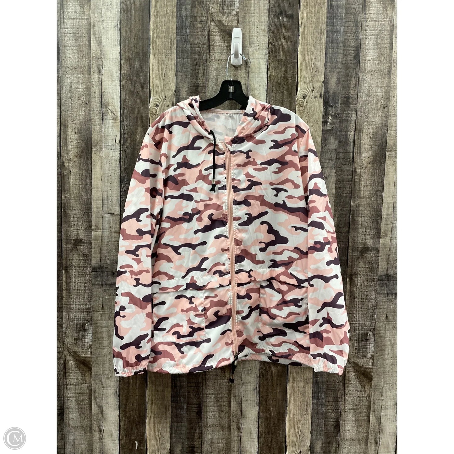 Jacket Windbreaker By Cmf In Camouflage Print, Size: 2x