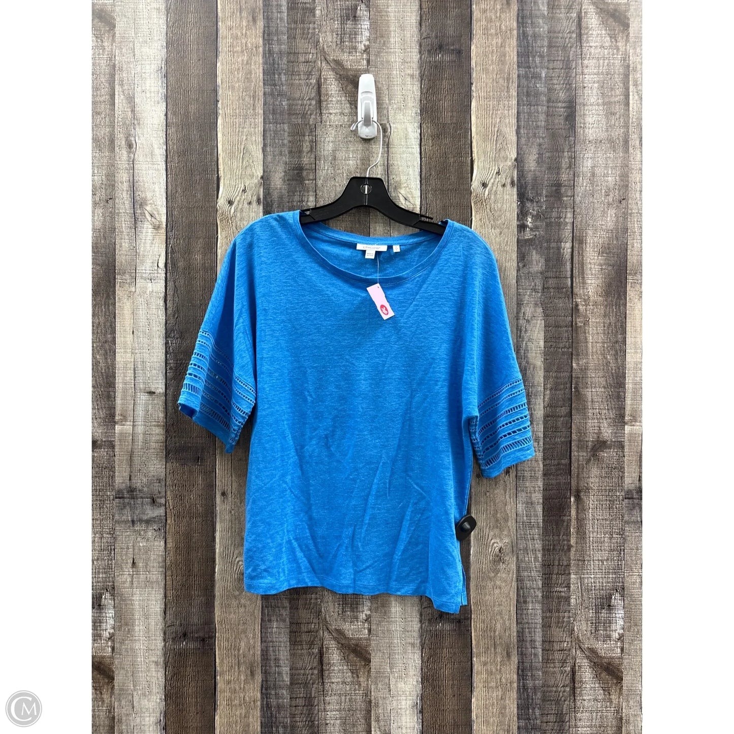 Top Short Sleeve By Chicos In Blue, Size: S