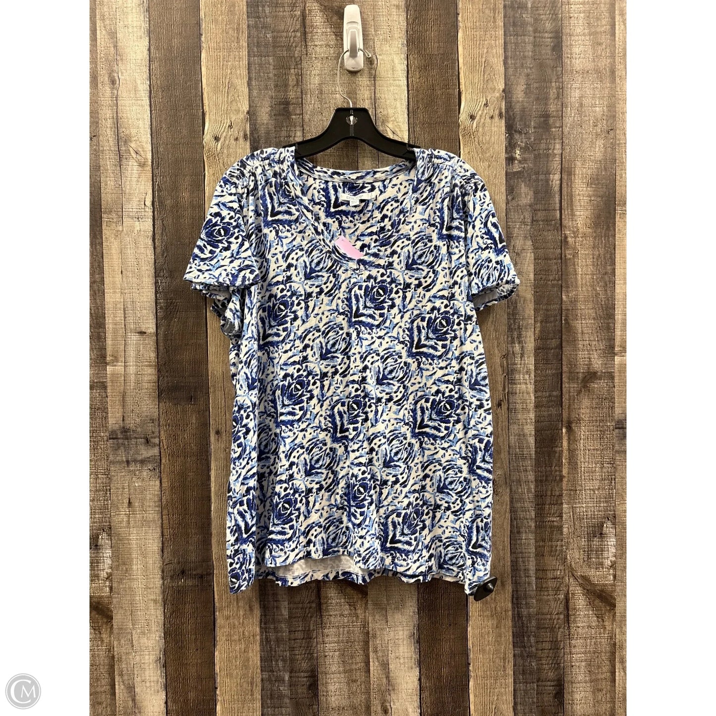 Top Short Sleeve By Chicos In Tie Dye Print, Size: Xl