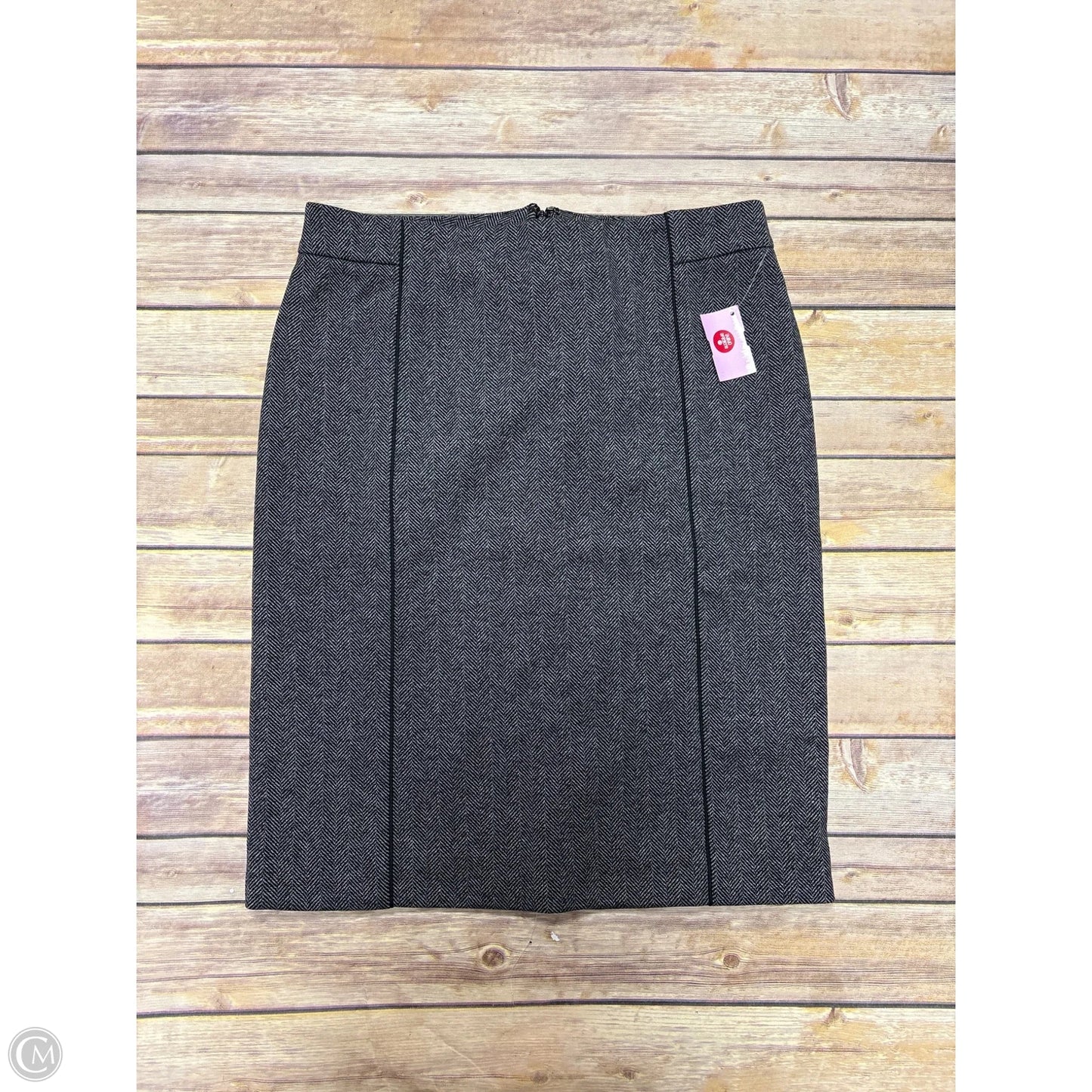 Skirt Midi By Ann Taylor In Grey, Size: Mp