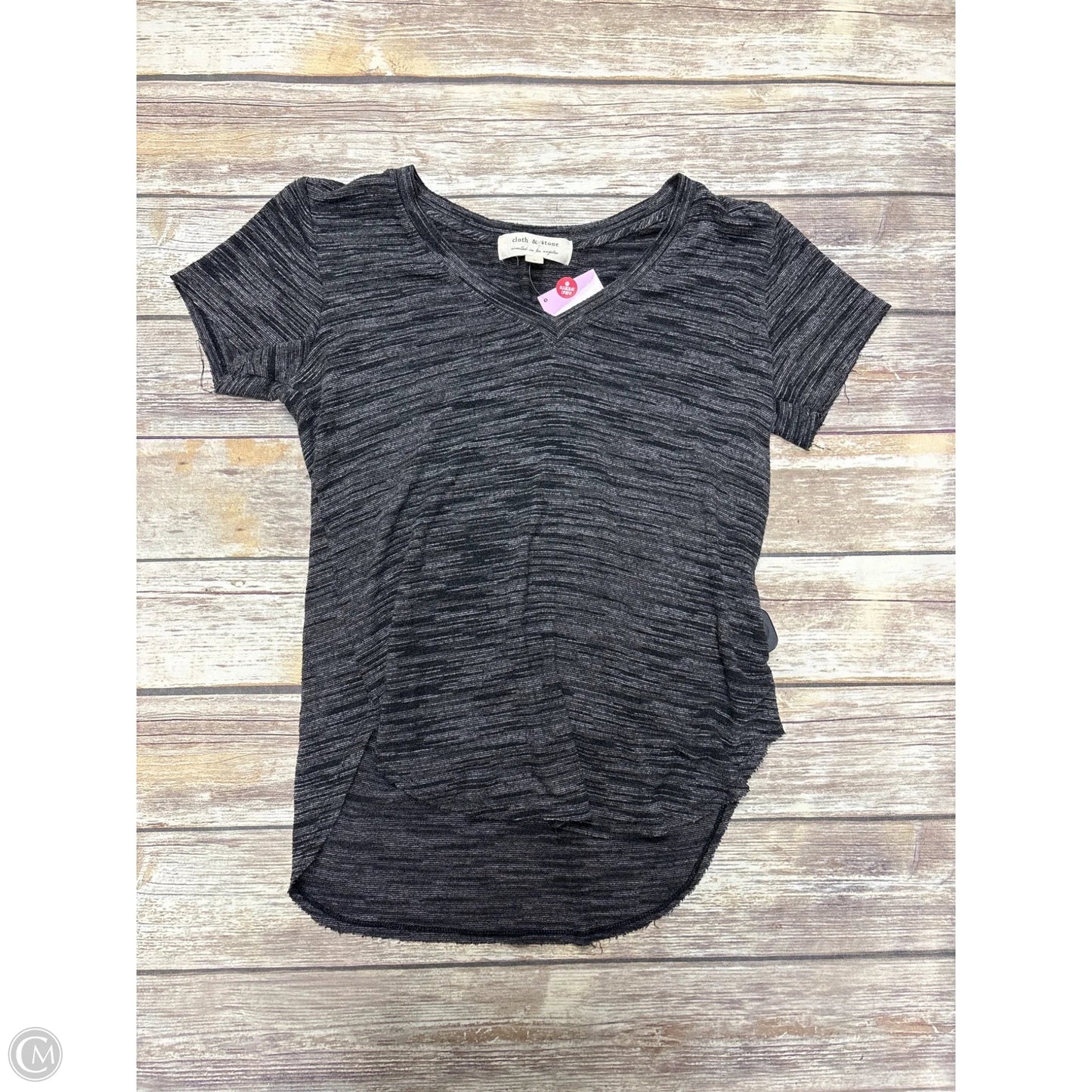 Top Short Sleeve By Cloth & Stone In Grey, Size: S