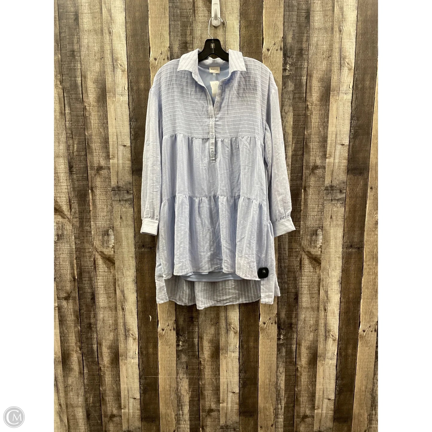 Dress Casual Short By Peach Love Cream California In Blue, Size: L