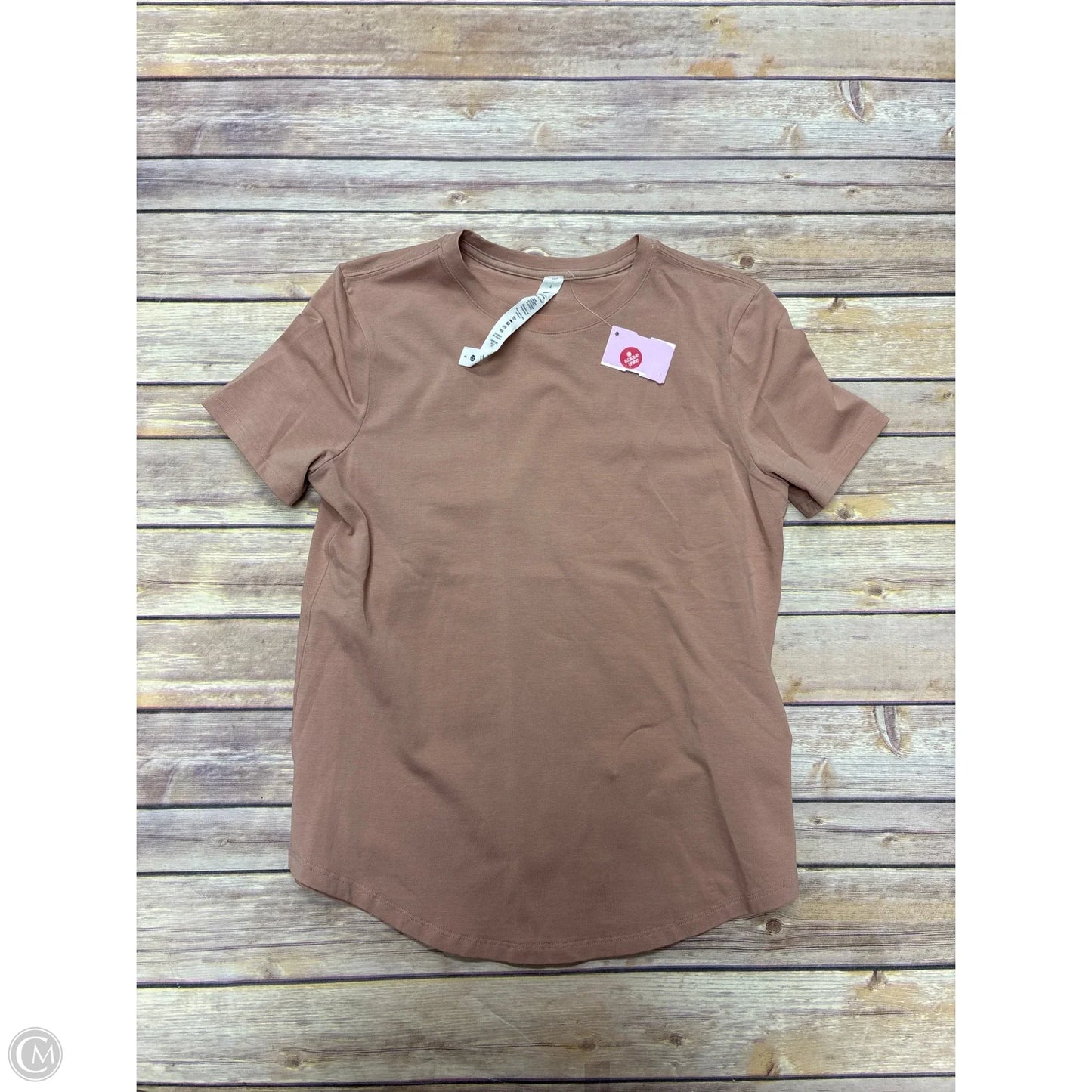 Athletic Top Short Sleeve By Lululemon In Brown, Size: 2
