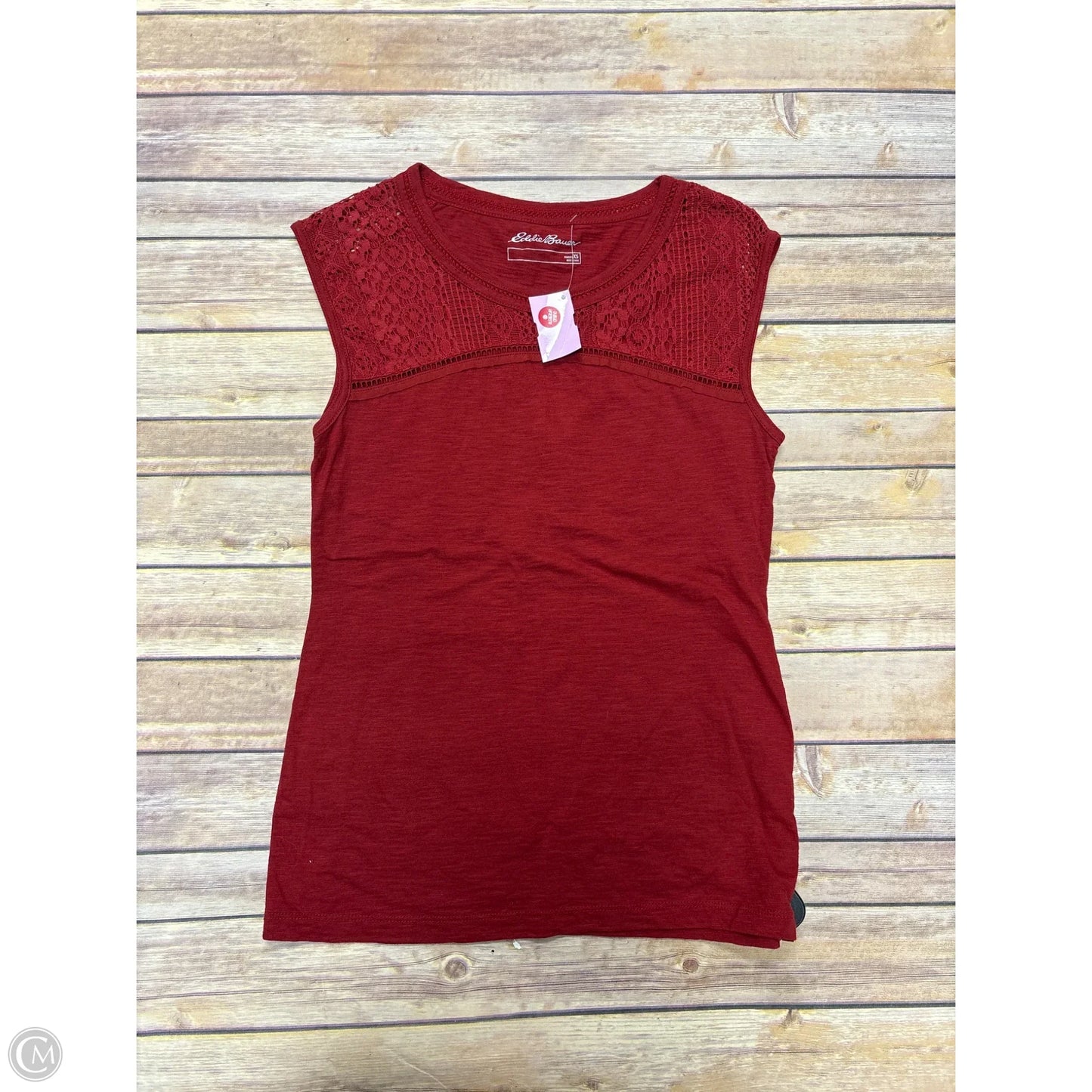 Top Sleeveless By Eddie Bauer In Red, Size: Xs