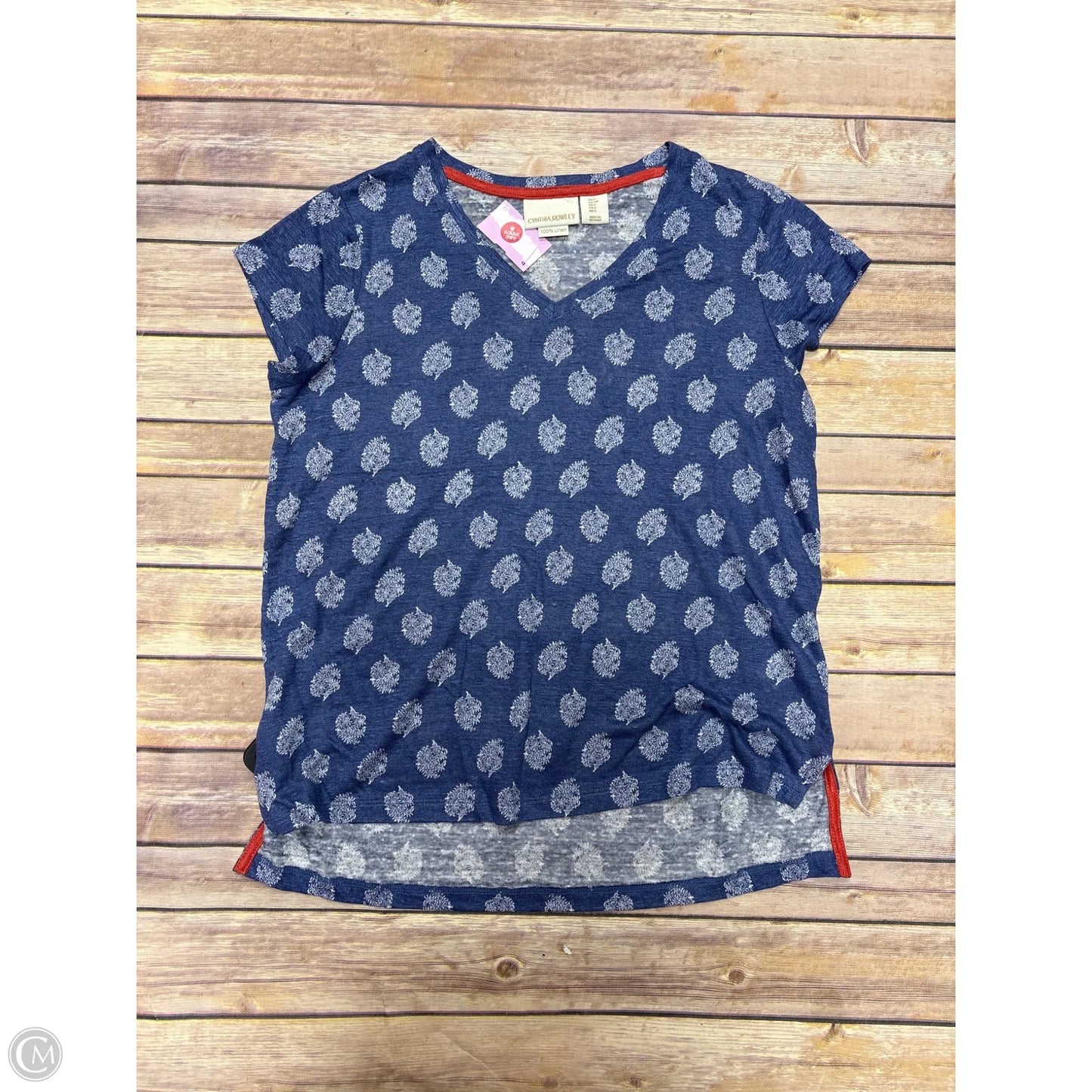 Top Short Sleeve By Cynthia Rowley In Blue, Size: S