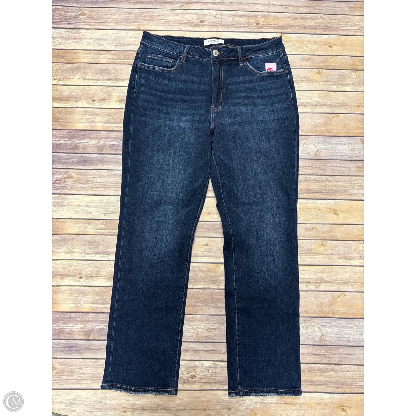 Jeans Straight By Vervet In Blue Denim, Size: 18
