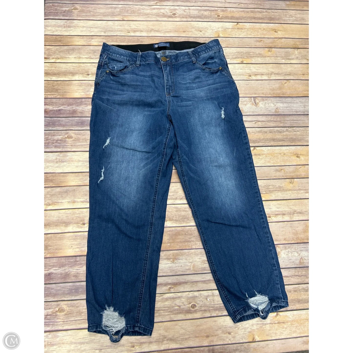Jeans Straight By Democracy In Blue Denim, Size: 18