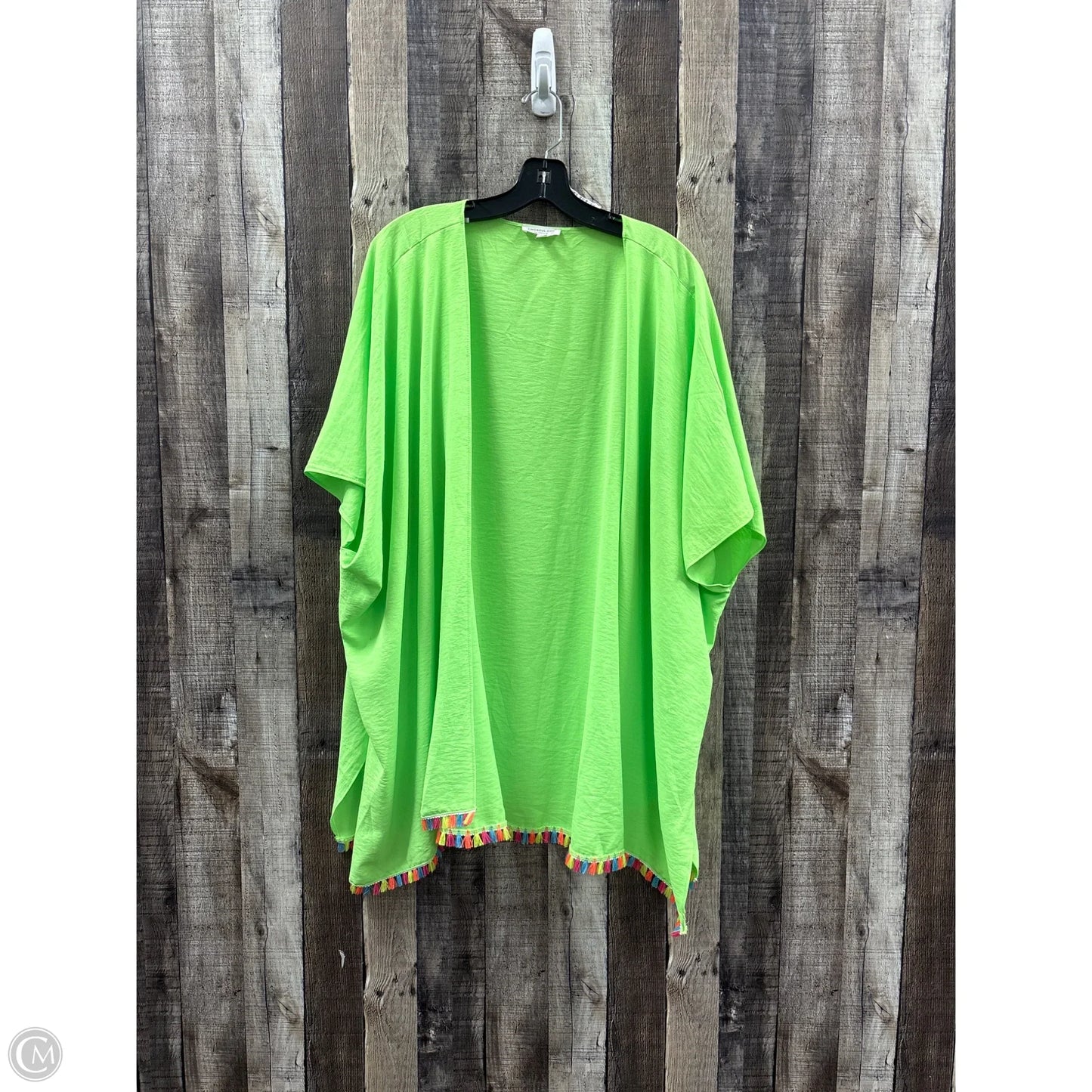 Cardigan By Chicsoul In Green, Size: 1x