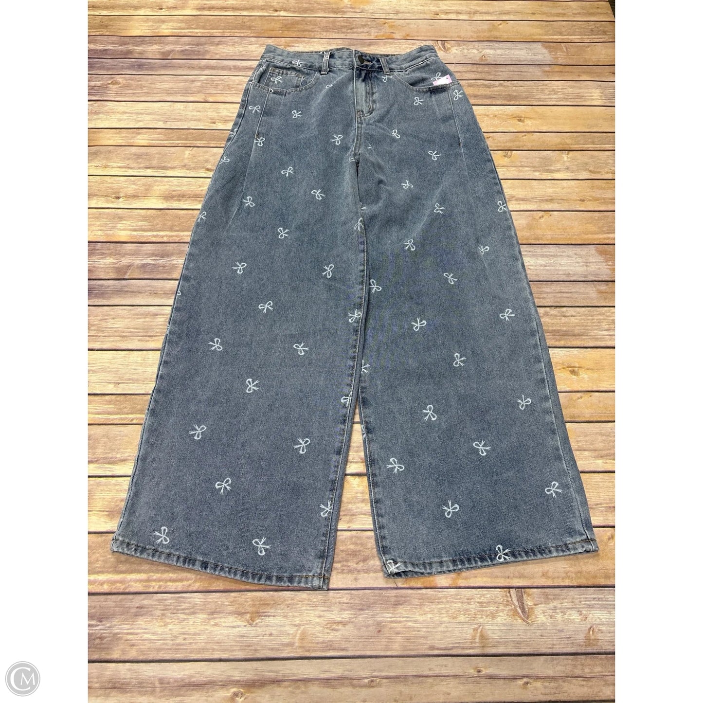 Jeans Wide Leg By Cmf In Blue Denim, Size: L