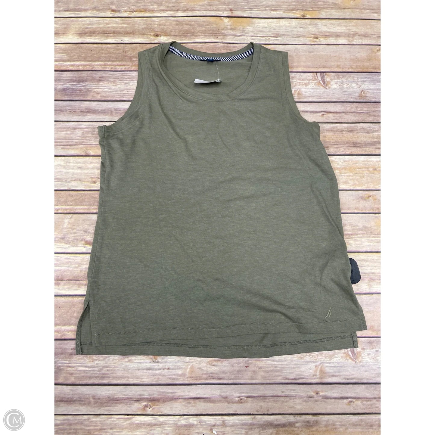 Top Sleeveless By Nautica In Green, Size: S
