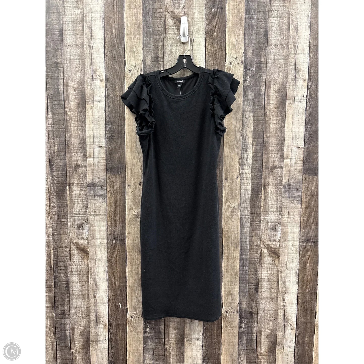 Dress Casual Maxi By Express In Black, Size: L