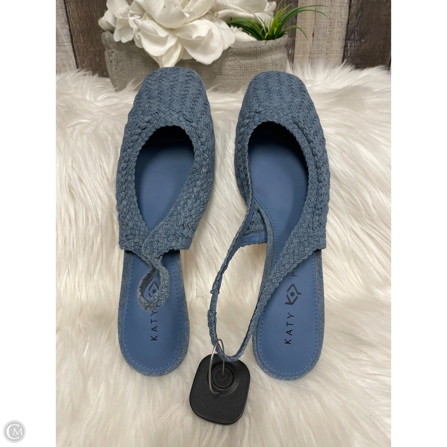Shoes Heels Kitten By Katy Perry In Blue Denim, Size: 9.5