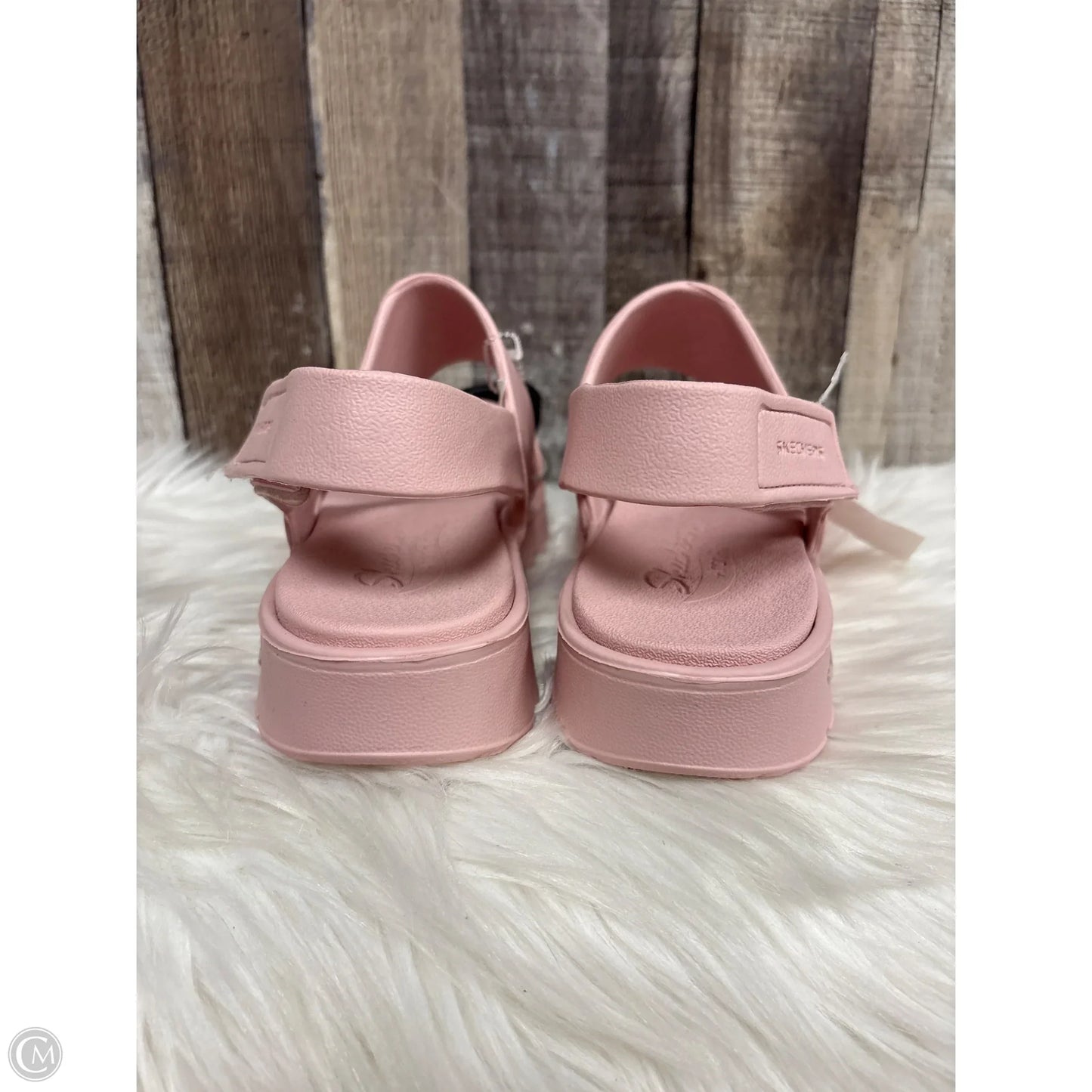 Sandals Heels Wedge By Skechers In Pink, Size: 10