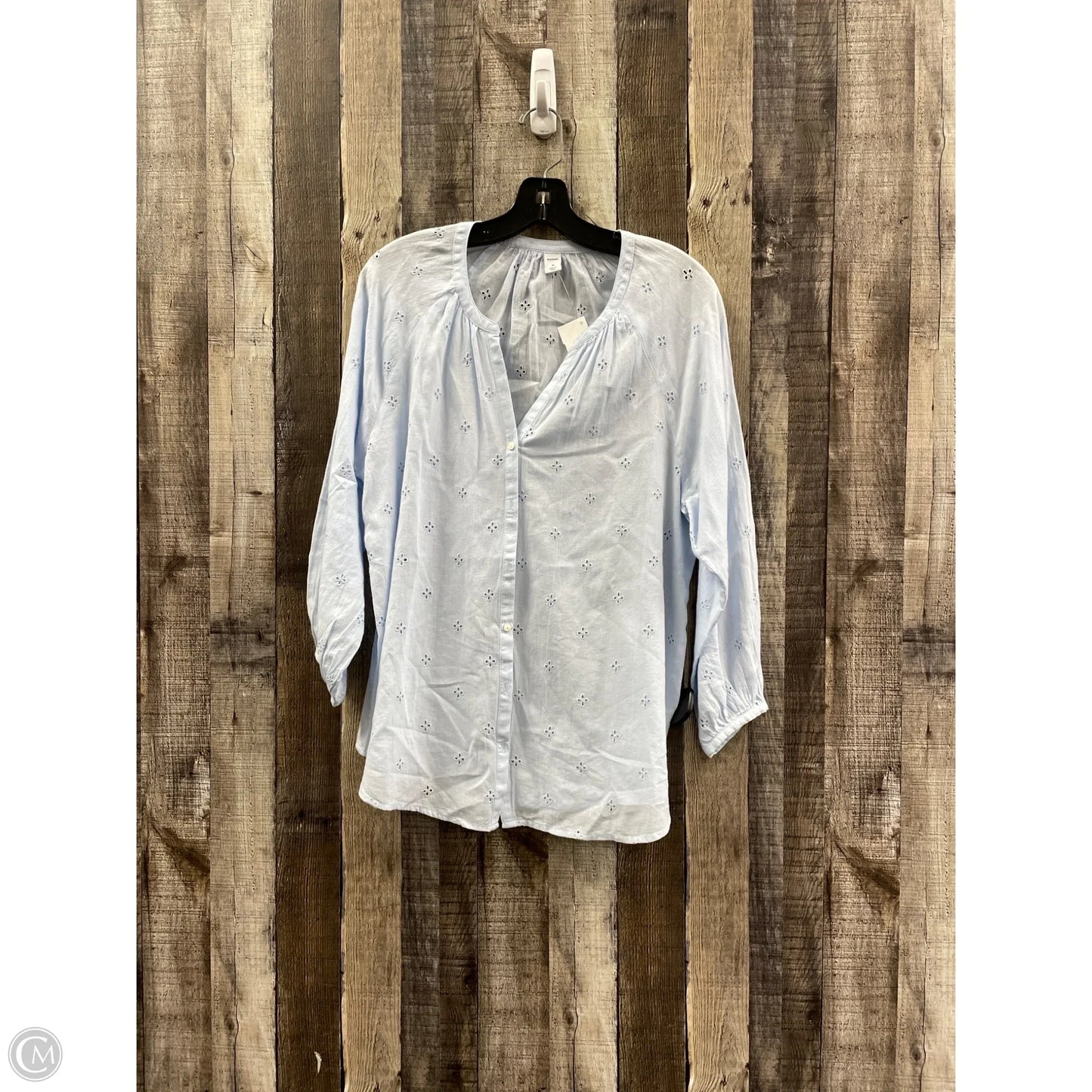Top Long Sleeve By Old Navy In Blue, Size: M