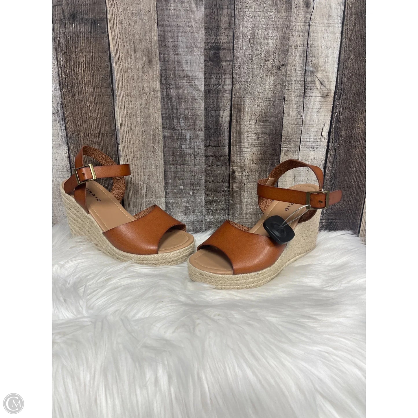 Sandals Heels Wedge By Torrid In Brown, Size: 7