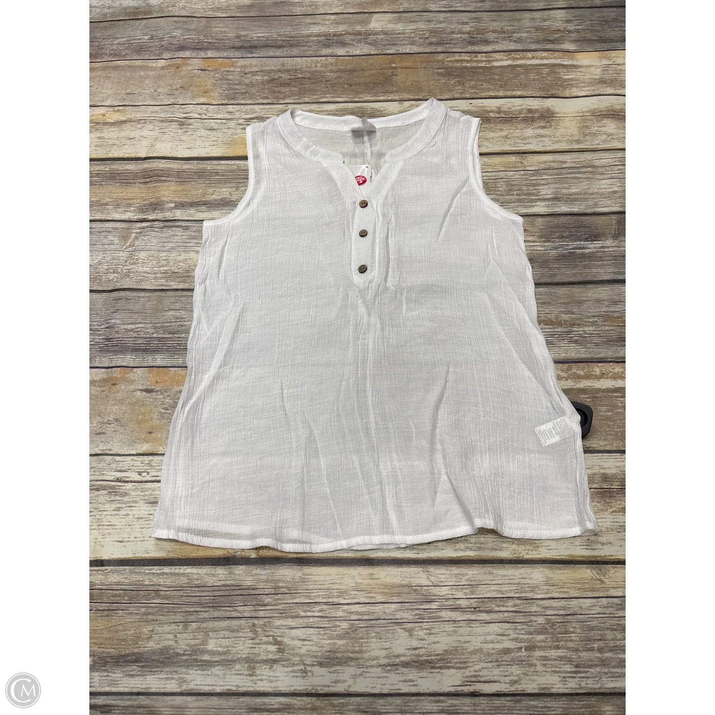 Top Sleeveless By Cme In White, Size: S