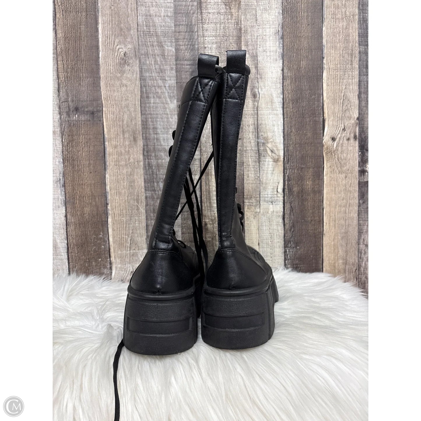 Boots Mid-calf Heels By Cmf In Black, Size: 10