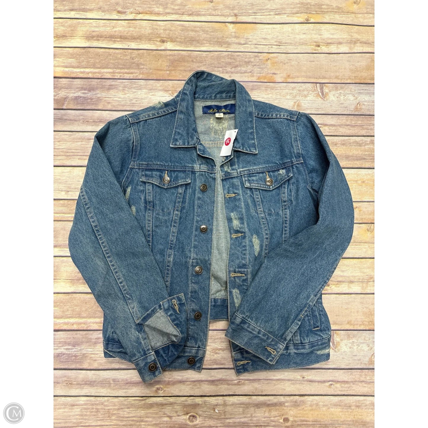 Jacket Denim By Blue Rain In Blue Denim, Size: S