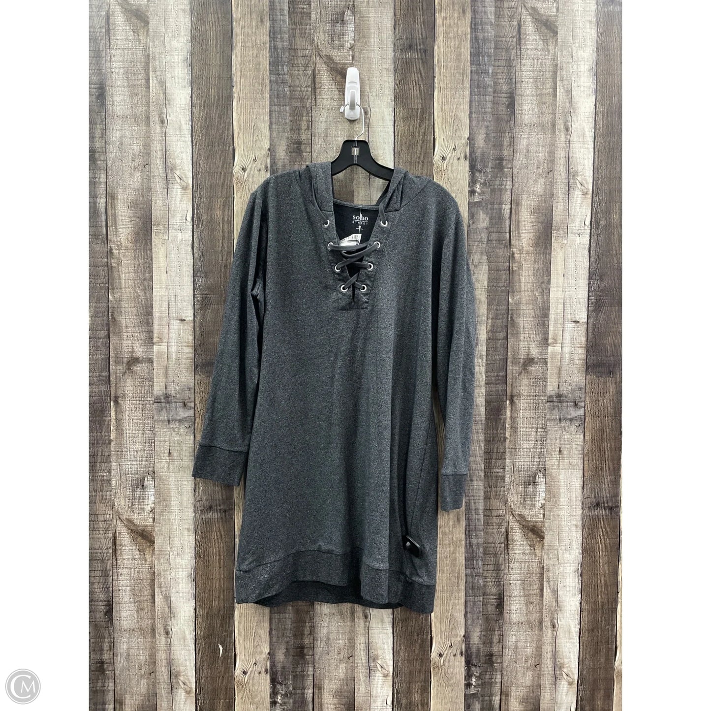 Dress Casual Short By Soho Apparel In Grey, Size: Xl