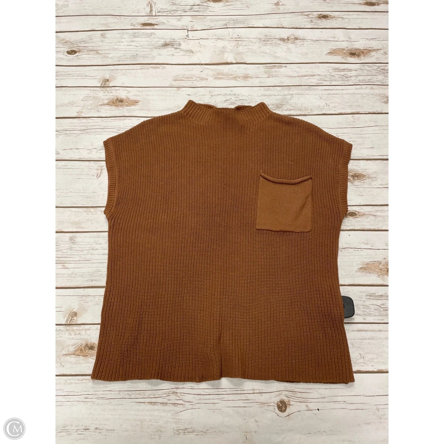 Vest Sweater By Cmf In Brown, Size: S