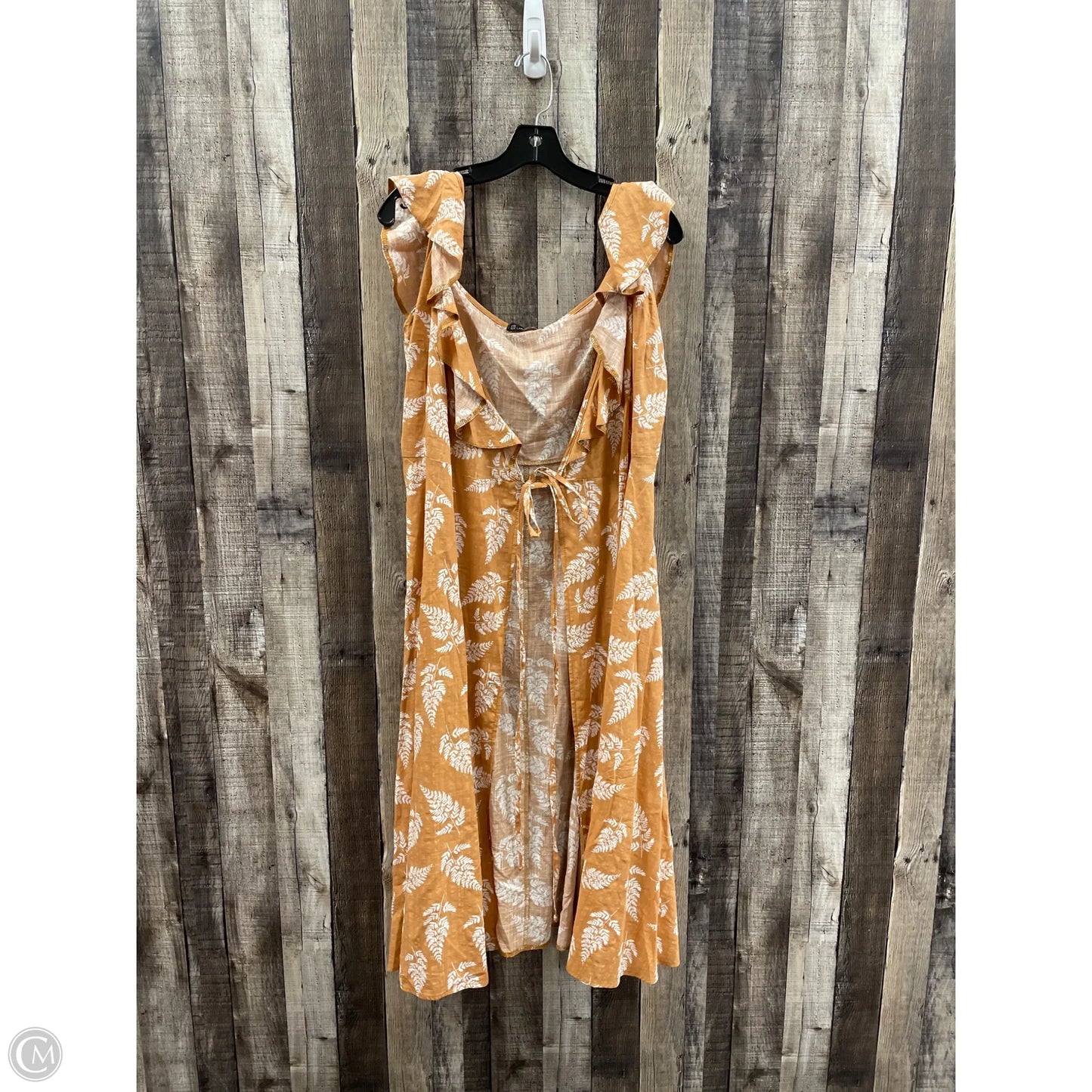 Dress Casual Midi By Cme In Tan, Size: L