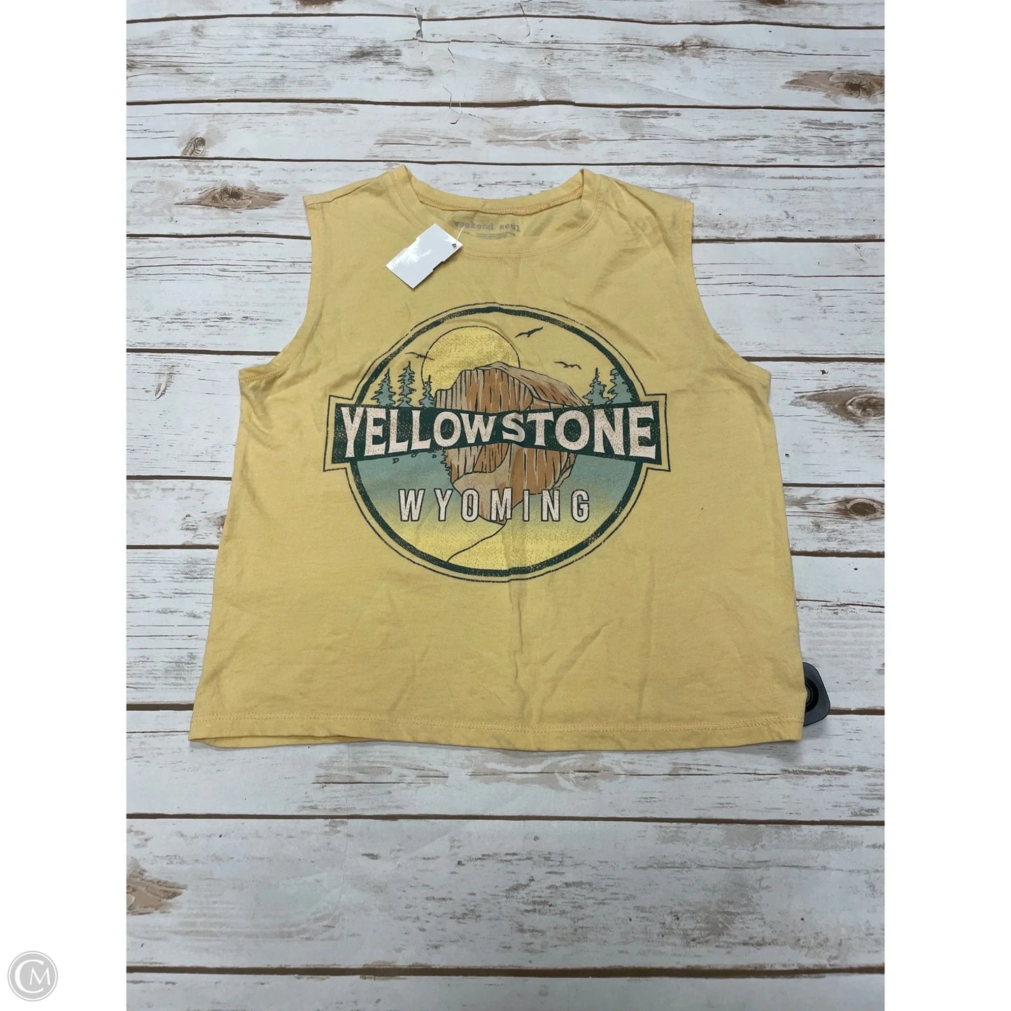 Top Sleeveless By Cme In Yellow, Size: Xs