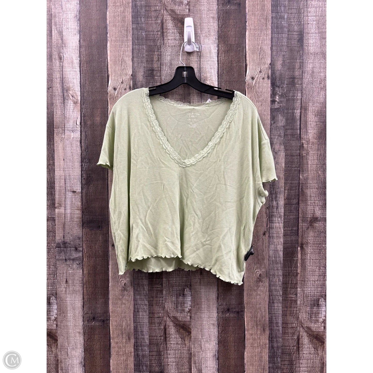 Top Short Sleeve By American Eagle In Green, Size: L