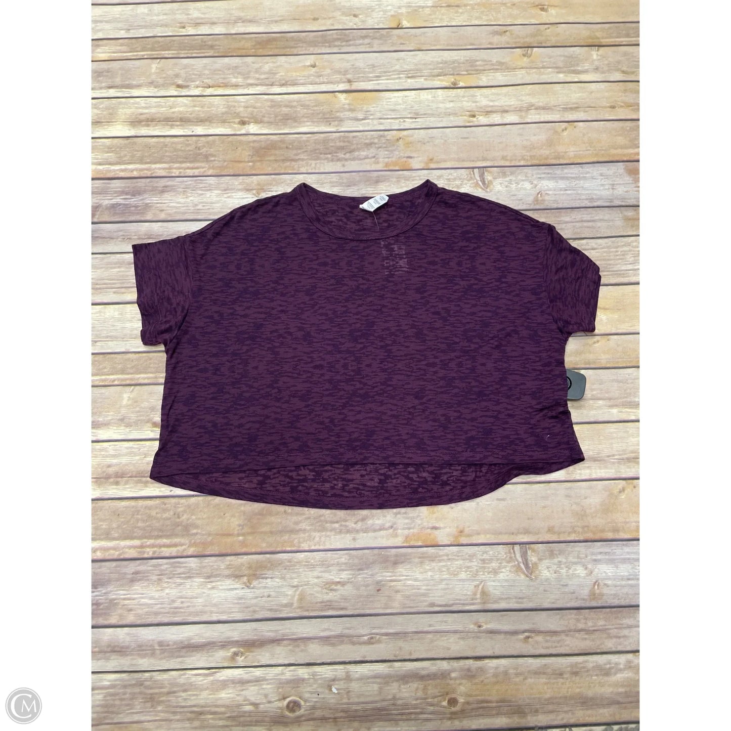 Athletic Top Short Sleeve By Balance Collection In Maroon, Size: S