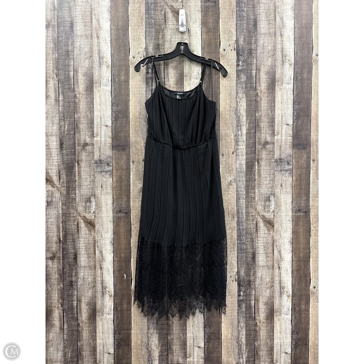 Dress Casual Midi By Forever 21 In Black, Size: M