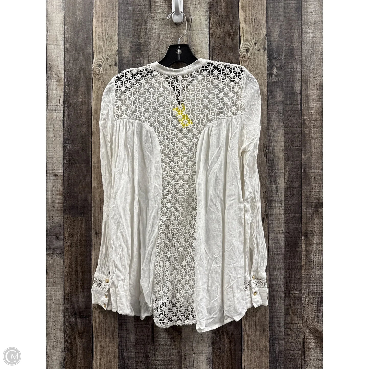 Top Long Sleeve By Free People In White, Size: S