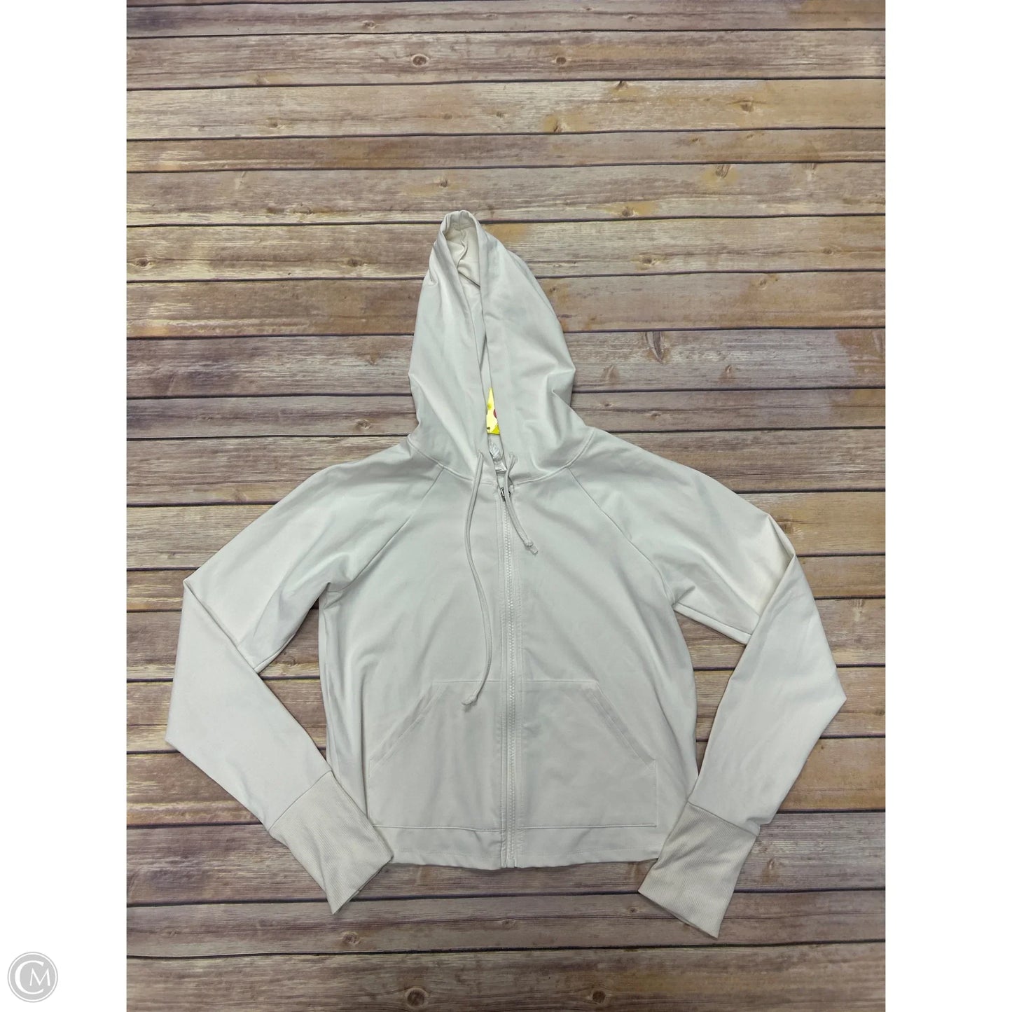 Athletic Jacket By Fabletics In Cream, Size: S