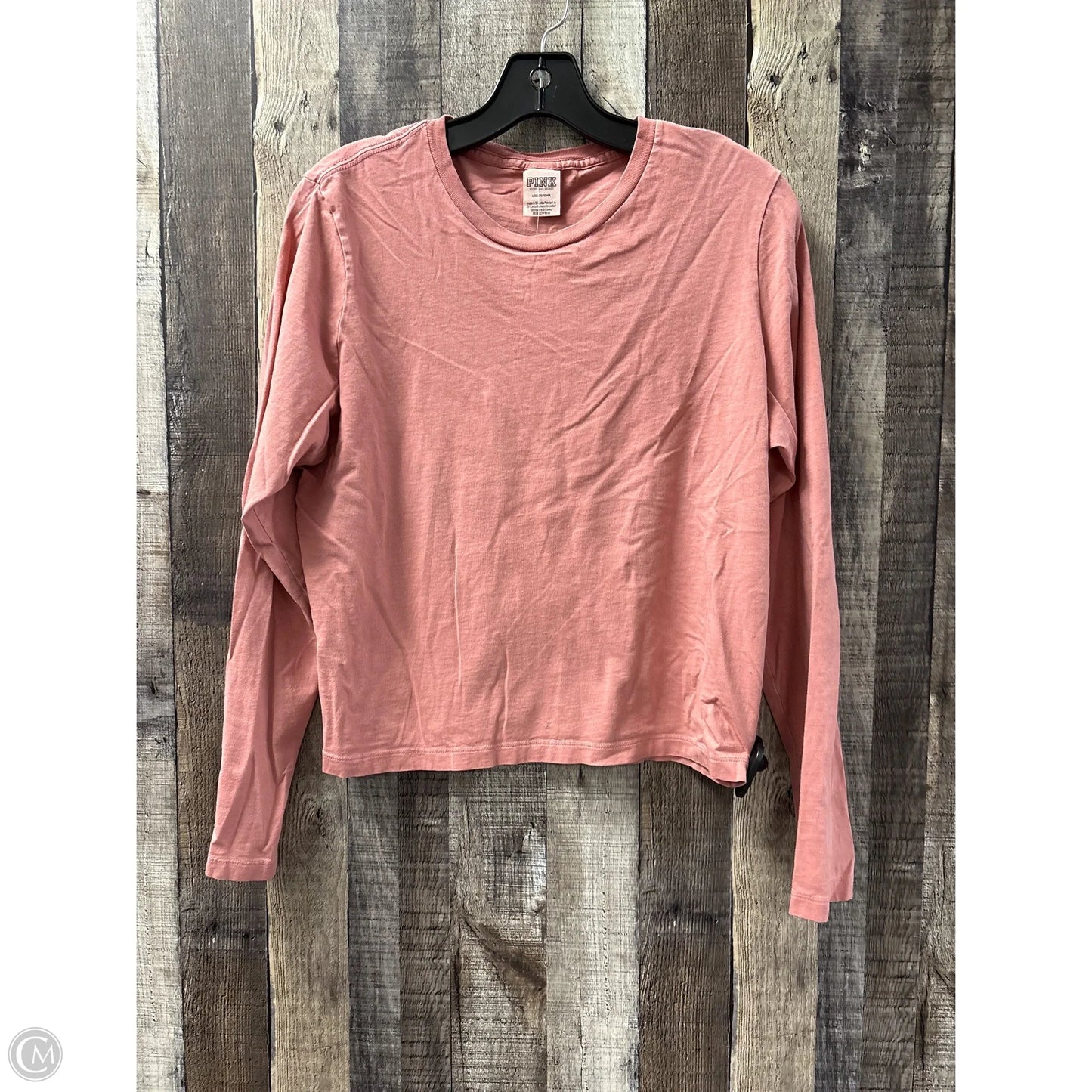 Top Long Sleeve By Pink In Pink, Size: L