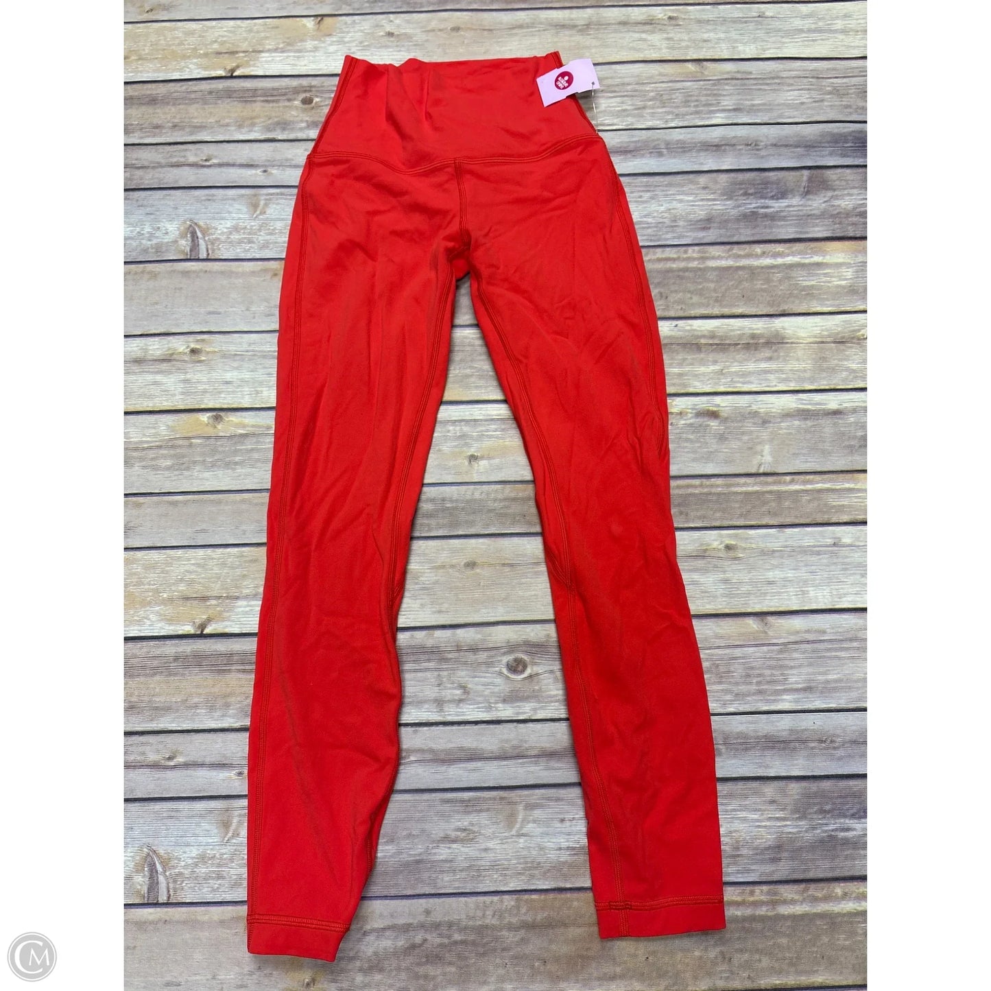 Athletic Leggings By Lululemon In Coral, Size: 2