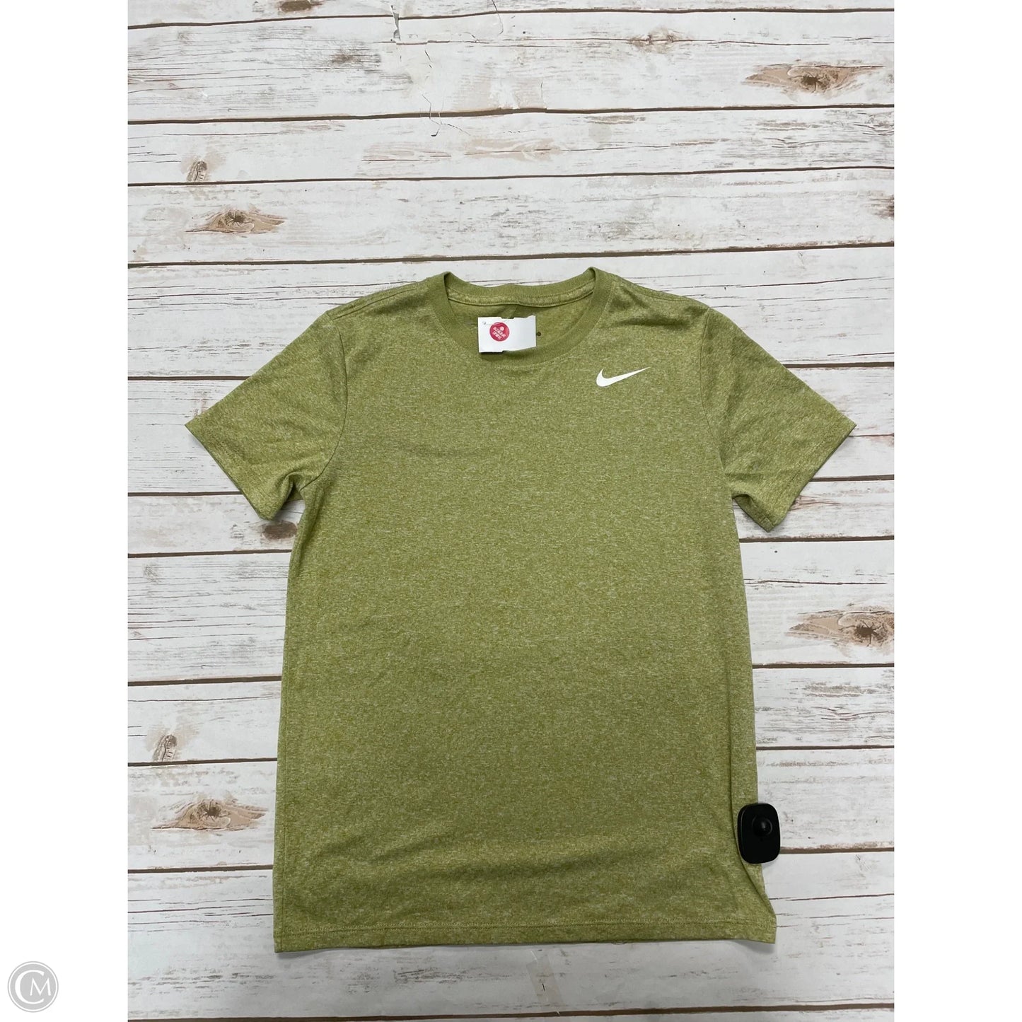 Athletic Top Short Sleeve By Nike In Green, Size: Xs