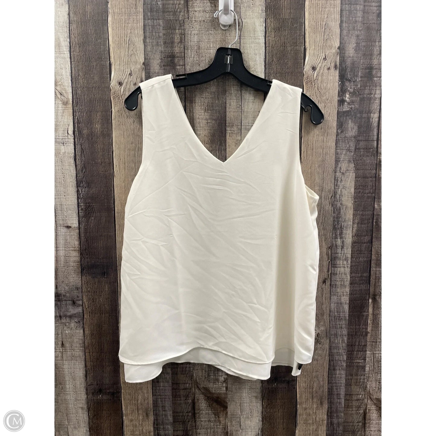 Top Sleeveless By Ann Taylor In White, Size: M