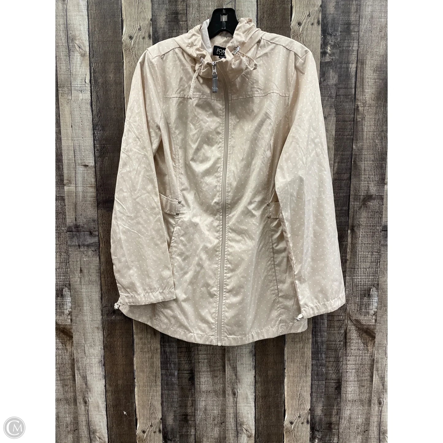 Jacket Windbreaker By Jones New York In Polkadot Pattern, Size: M