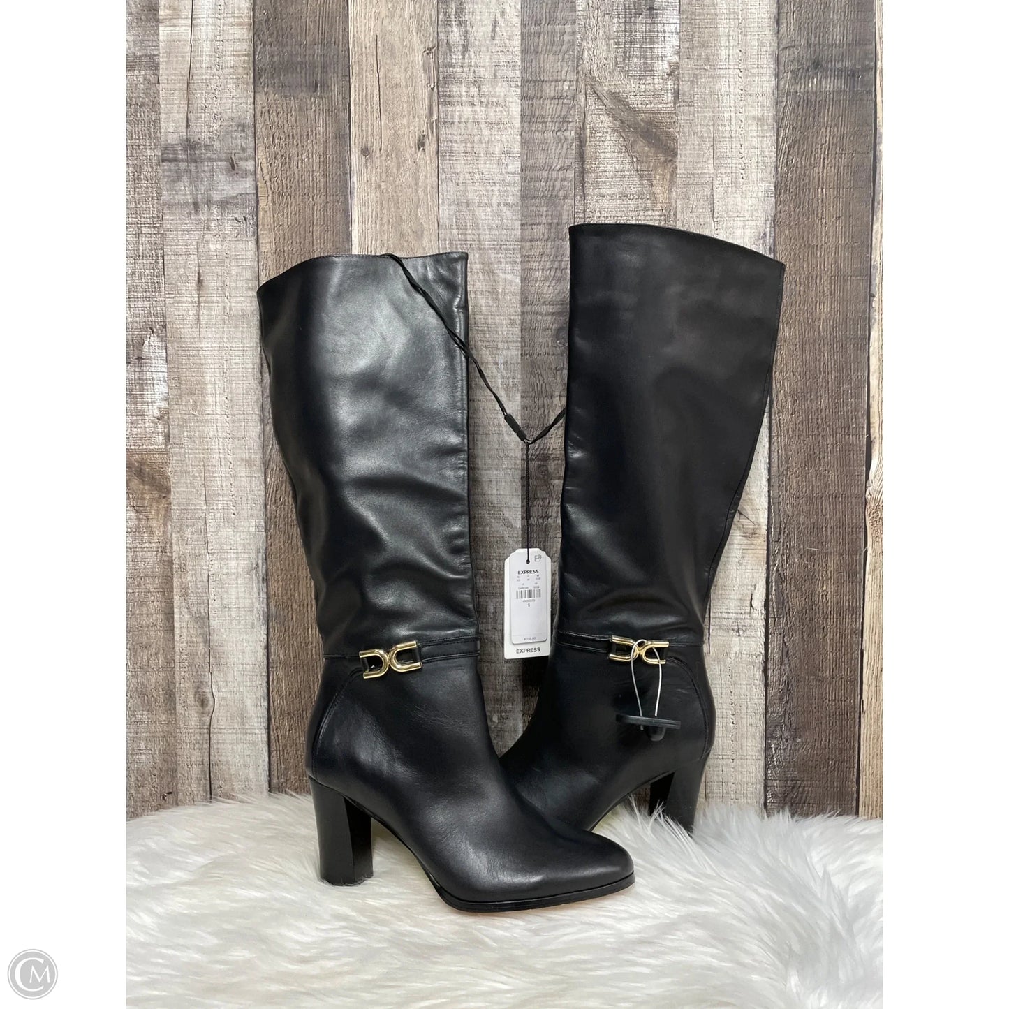 Boots Knee Heels By Express In Black, Size: 9