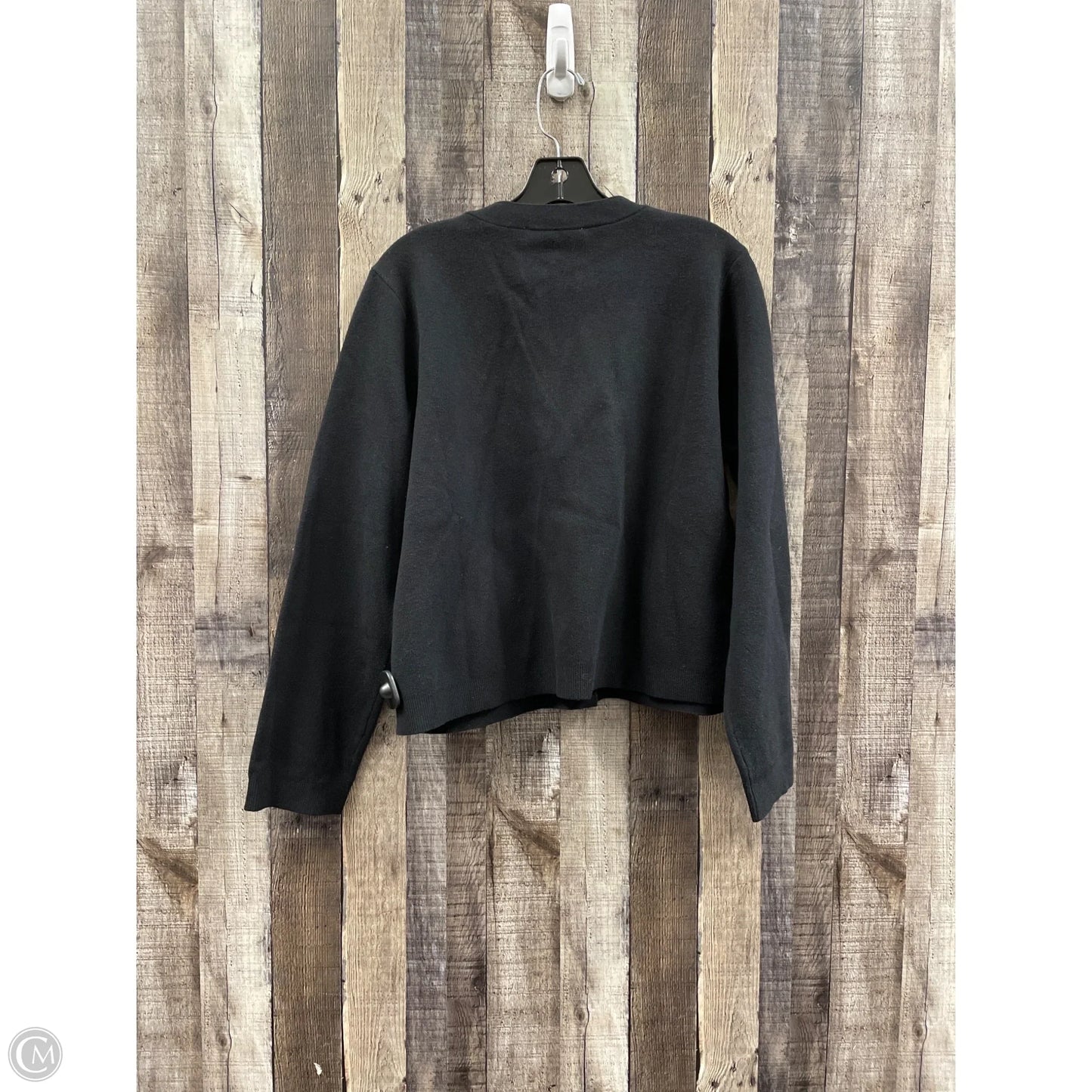 Sweater Cardigan By Loft In Black, Size: L