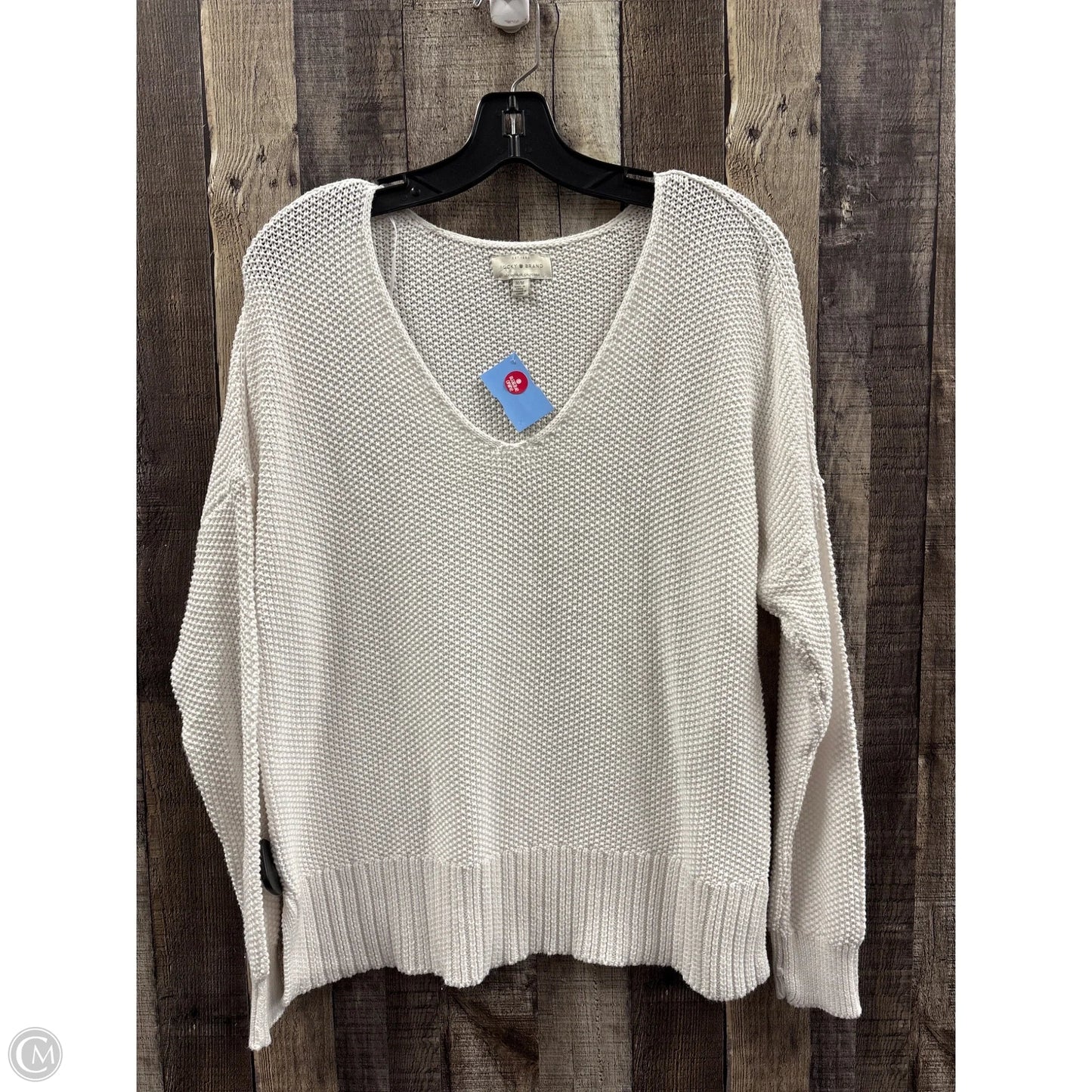 Sweater By Lucky Brand In White, Size: M