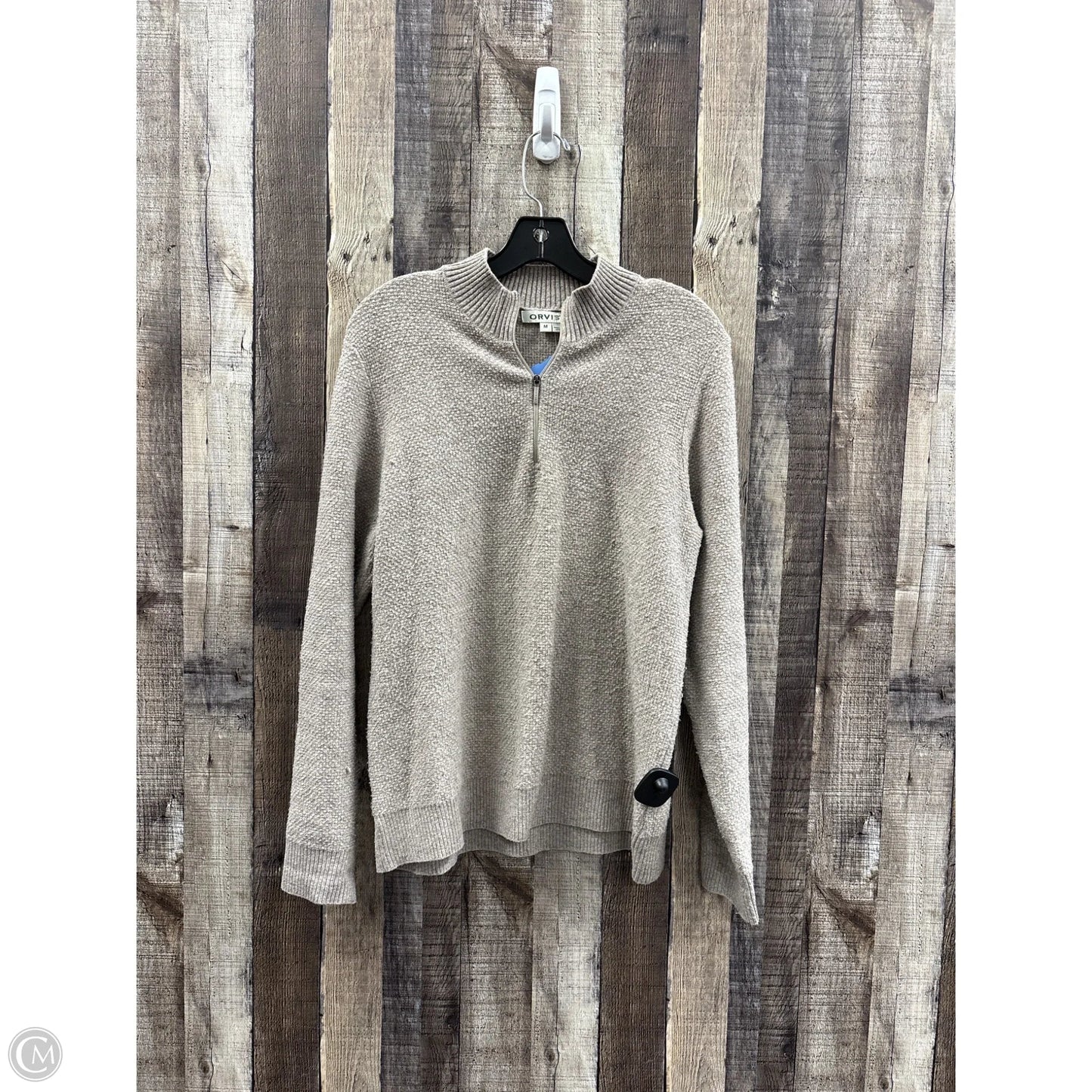 Sweatshirt By Orvis In Beige, Size: M